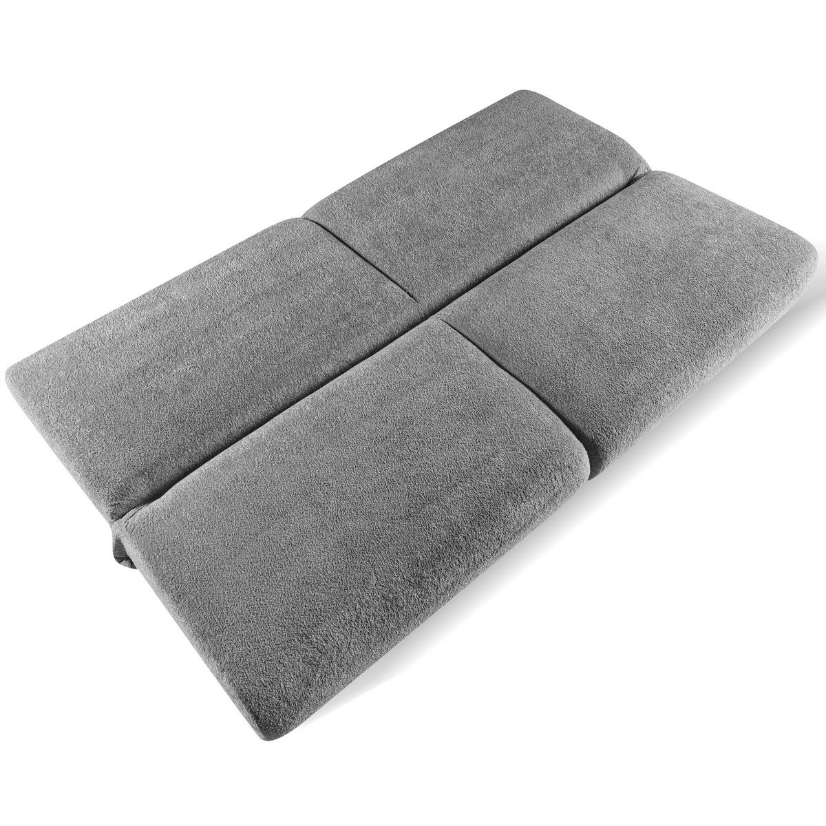 SCHLAFSOFA Beno 3-Sitzer mit Schlaffunktion, Grau - Grau, Textil (199/91/91cm) - Beautysofa