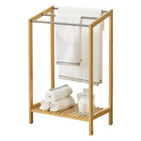 HANDTUCHSTÄNDER Kautokeino - Naturfarben, Holz (51/85/31cm) - [en.casa]