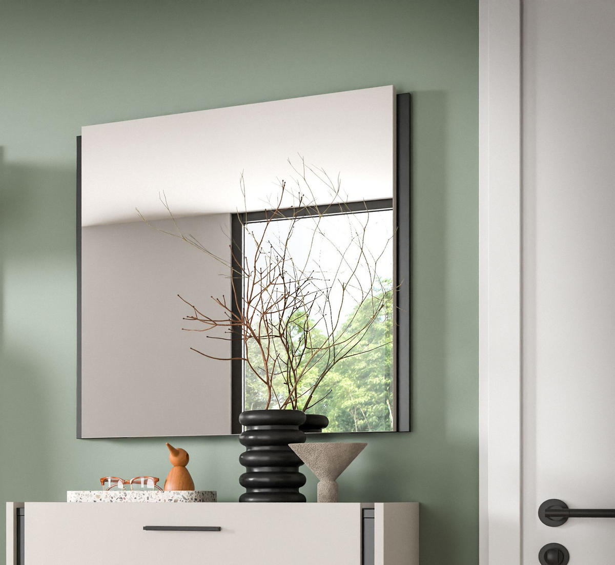 SPIEGEL Emil Kaschmir 71/2/70 cm - Beige, Holzwerkstoff (71/70/2cm) - Xonox