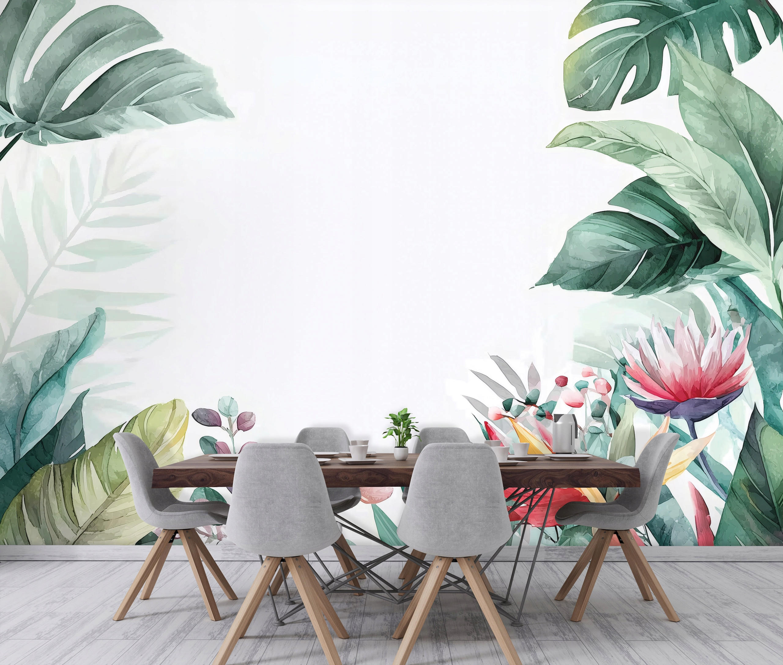 FOTOTAPETE Dschungel Blätter Grün 350x250 cm - Multicolor, Papier (350/250cm) - Wallarena