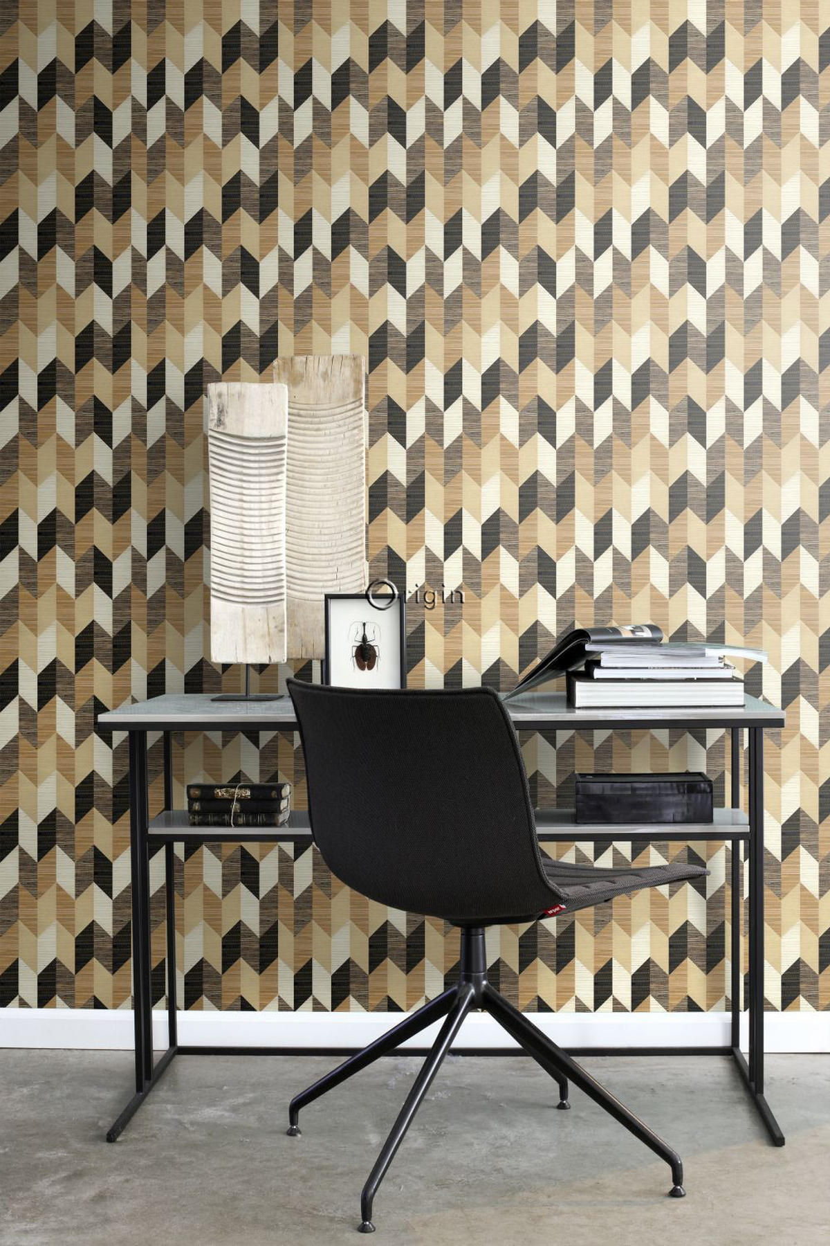 XXL-VLIESTAPETE 3D Grasmuster 50 x 900 cm - Braun, Papier (50/900cm) - Origin Wallcoverings