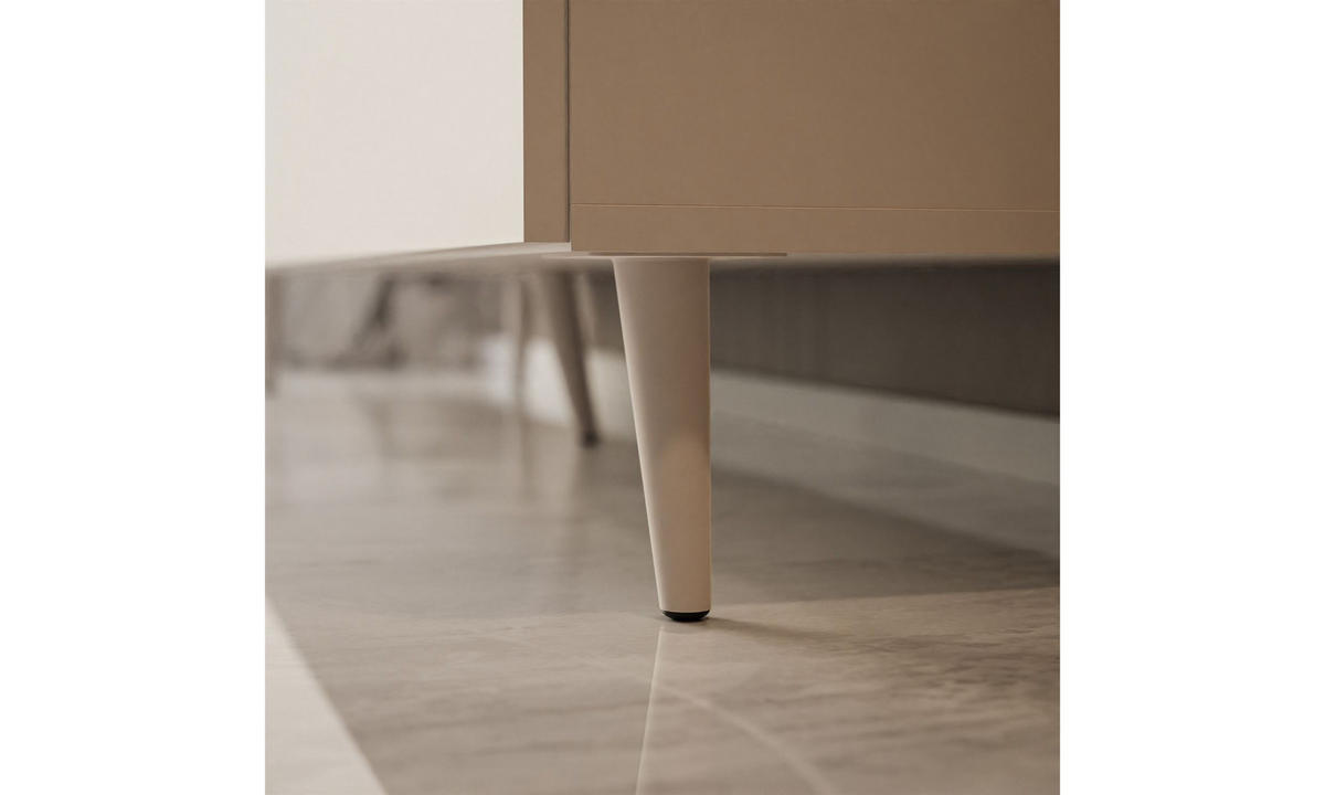 TV-SCHRANK COLGANTE 150/40/49 cm schräge Füße in Kaschmir mit LED-Beleuchtung Kaschmir - Kaschmir, Holzwerkstoff (150/49/40cm) - Lookway