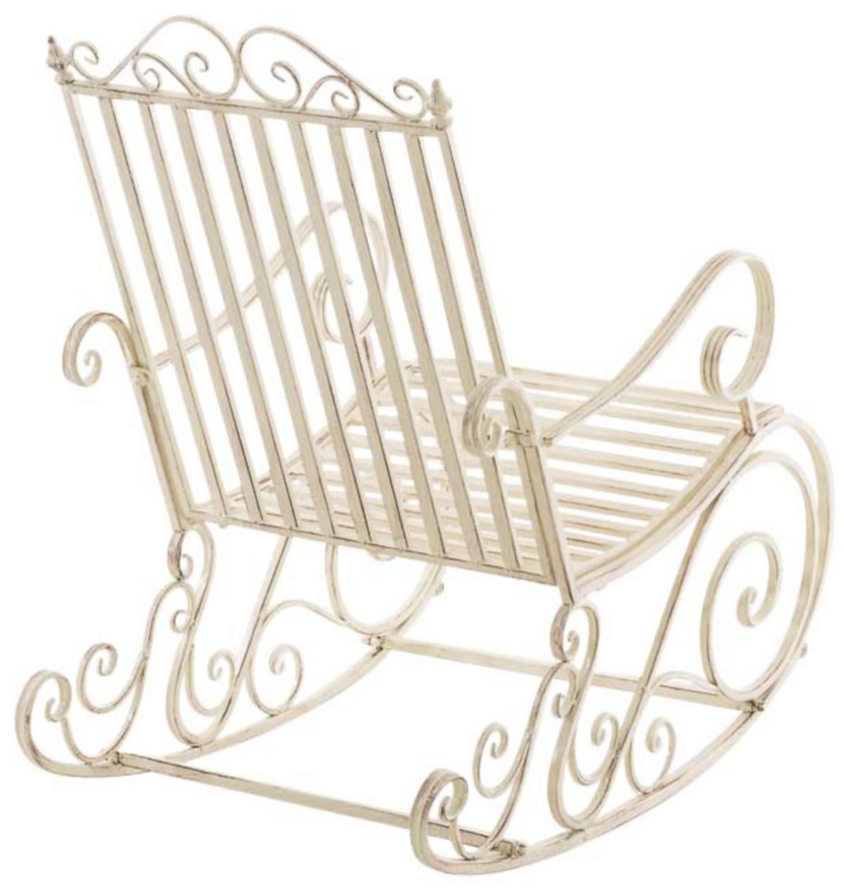 GARTENSCHAUKELSTUHL 2er Set Metall Antik-Creme - Creme, Metall (56/94/90cm) - CLP