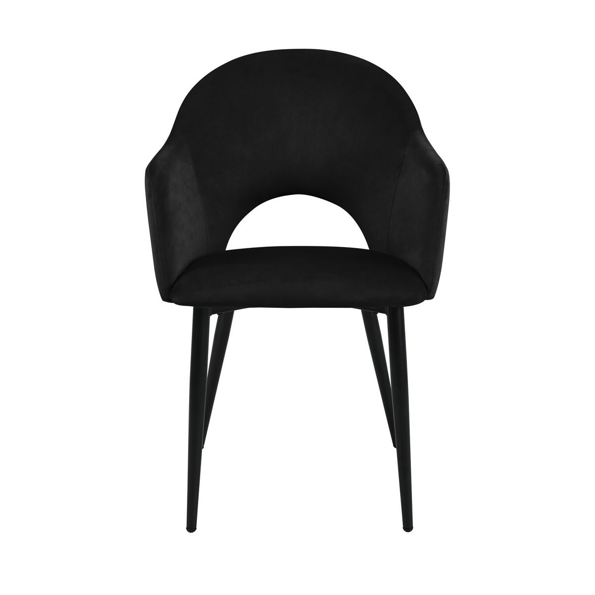 ESSZIMMERSTÜHLE HAILEY (2er Set) - Schwarz, Textil/Metall (54/83/53cm) - SVITA