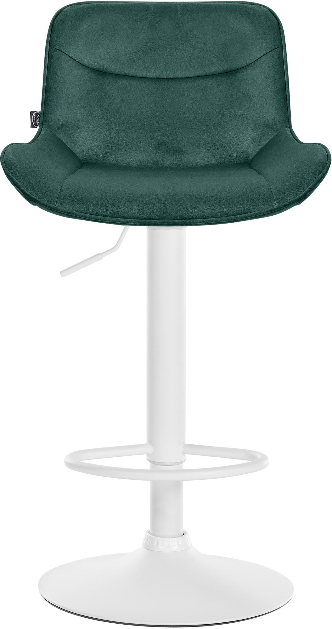 BARHOCKER Samt grün - Weiß/Grün, Textil/Metall (49/85/51cm) - CLP