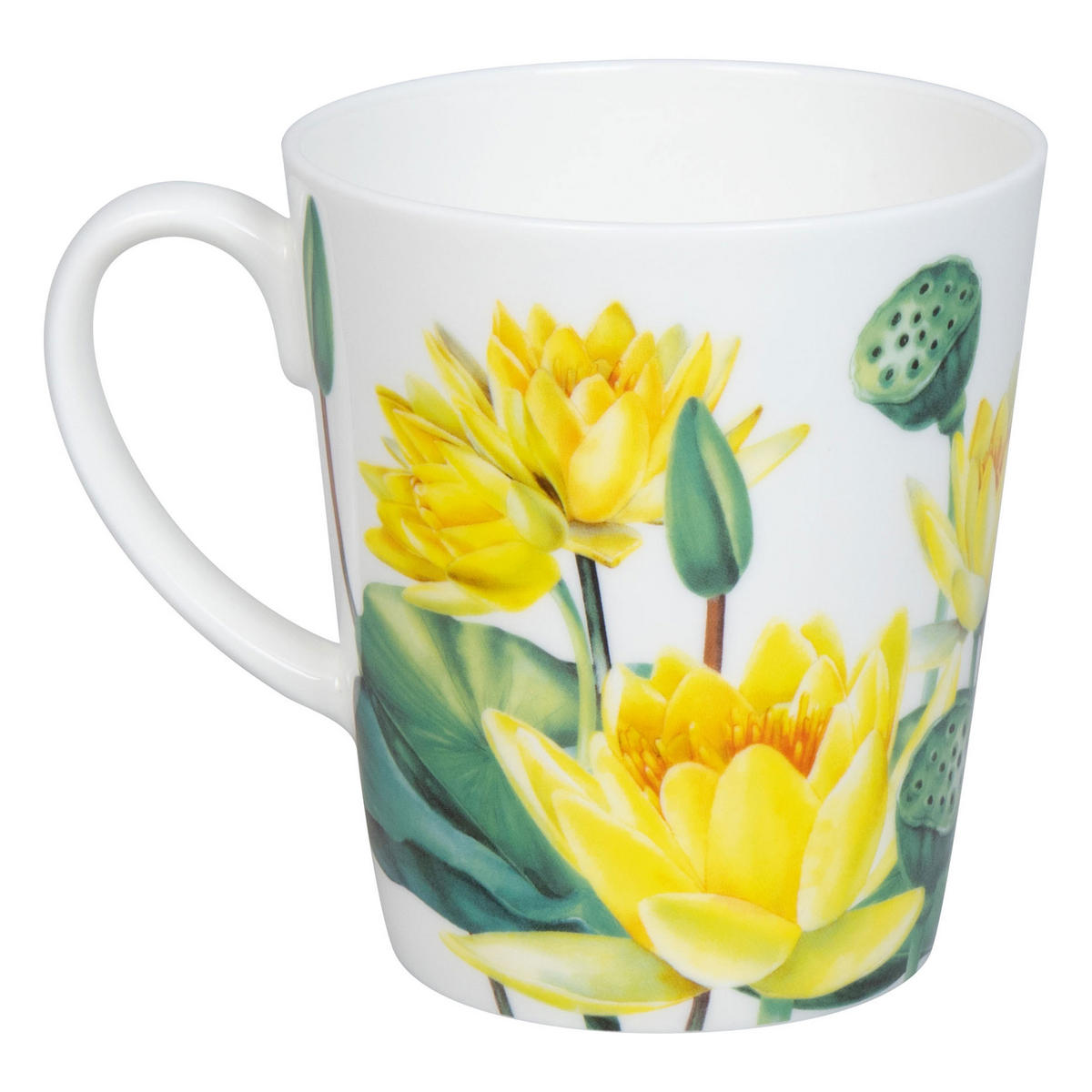 KAFFEEBECHER Wunderbar - Lotus im Geschenkkarton - Naturfarben, Keramik (0.6L) - Könitz