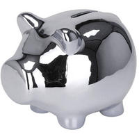 SPARSCHWEIN Keramik 11/9 cm - Silberfarben, Kunststoff (9.1/9.1/11.5cm) - Home Styling Collection