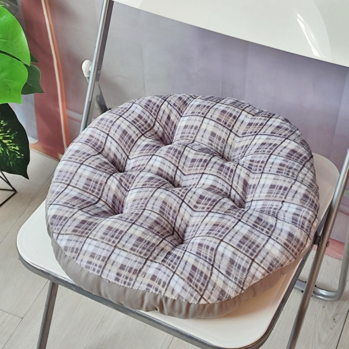 GARTENHOCKERAUFLAGE 40/40/8cm - Silberfarben, Textil (40/8/40cm) - Authentics