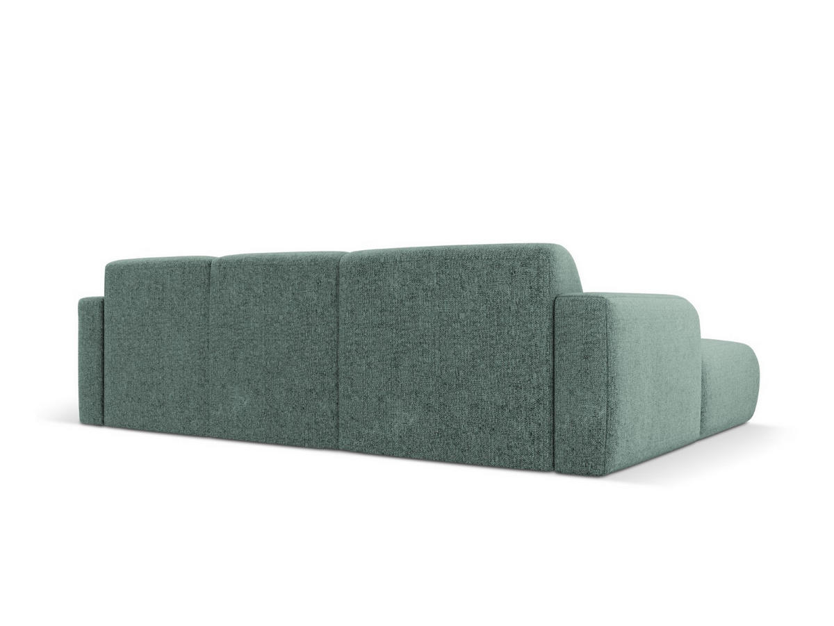 ECKSOFA links Molino aus Chenille-Stoff petrol 4 Sitzplätze - Petrol, Textil (170/250cm) - Micadoni