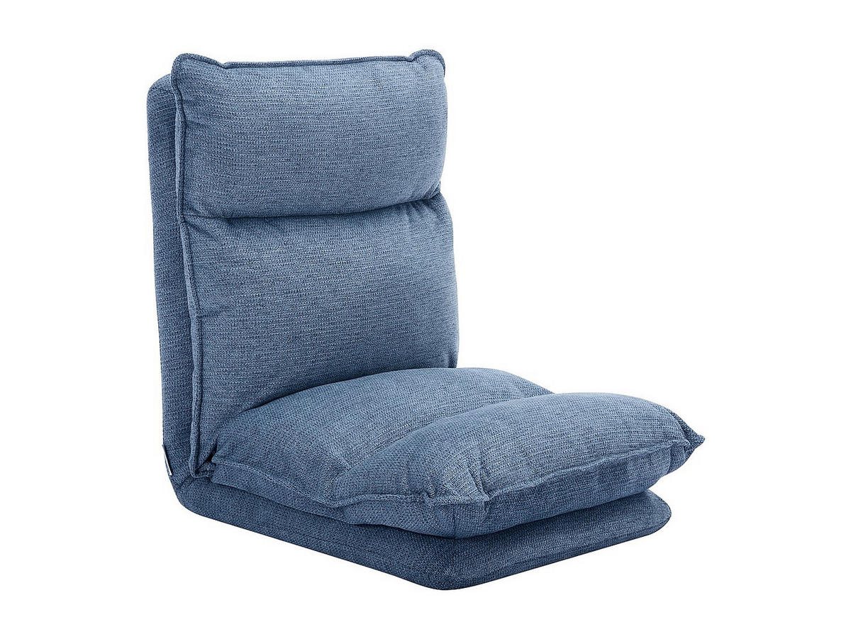 SESSEL mit einstellbarer Schlaffunktion - melierter Stoff - Blau - MURTERA - Blau, Textil (57/71/132cm) - Vente-Unique