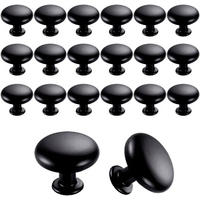 SCHRANKKNOPF Schwarz 20er-Set 30 mm - Schwarz, Metall (3/2.3/3cm)