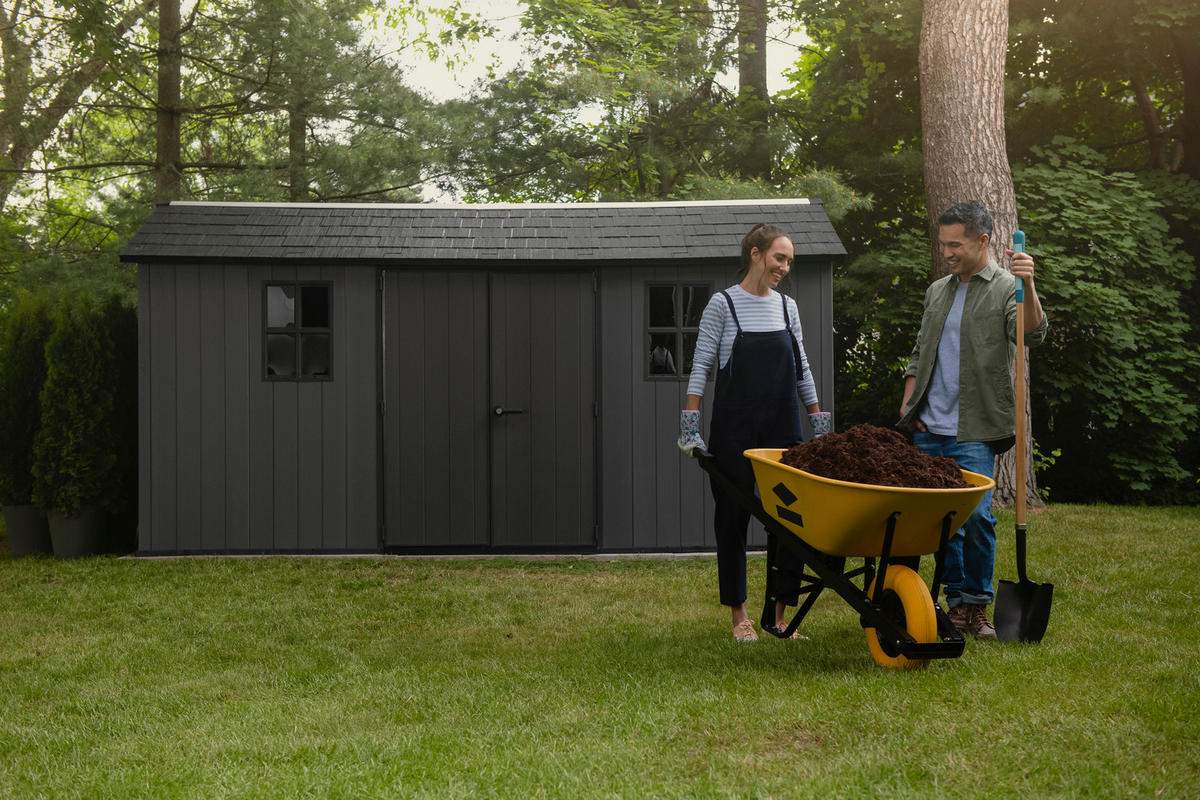 GARTENHAUS Newton - Grau, Kunststoff (230/246/476cm) - Keter