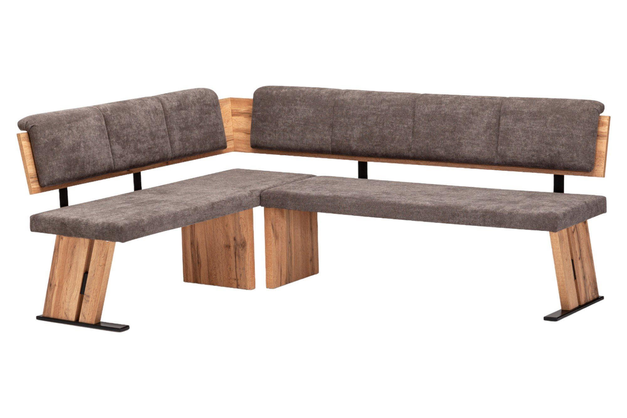 ECKBANK Damla 155 x 205 x 84 Polsterbank Appalachian Eiche/Dunkelbraun - Braun, Kunststoff (155/205cm) - 58aufmkessel