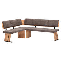 ECKBANK Damla 155 x 205 x 84 Polsterbank Appalachian Eiche/Dunkelbraun - Braun, Kunststoff (155/205cm) - 58aufmkessel