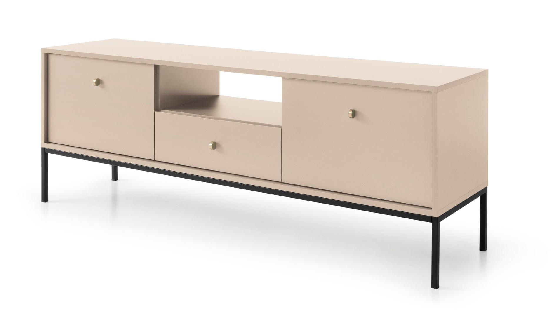 Emporius TV Beige, Schwarz 154x56x39 cm
