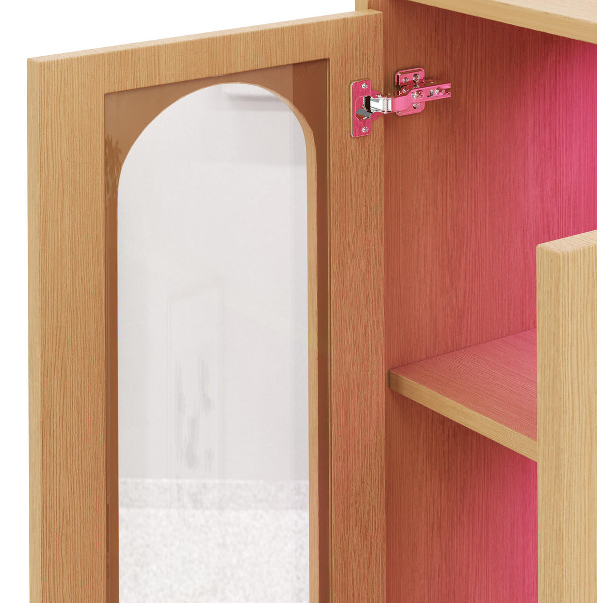 HIGHBOARD 60/200/40 cm Eichefarben aus MDF mit LED-Beleuchtung - Eichefarben, Holzwerkstoff (40/200/60cm) - OKMYHOME