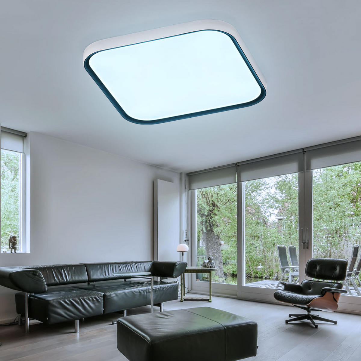 LED DECKENLEUCHTE Weiß Modern - Weiß, Metall (62/62/4cm) - Wofi
