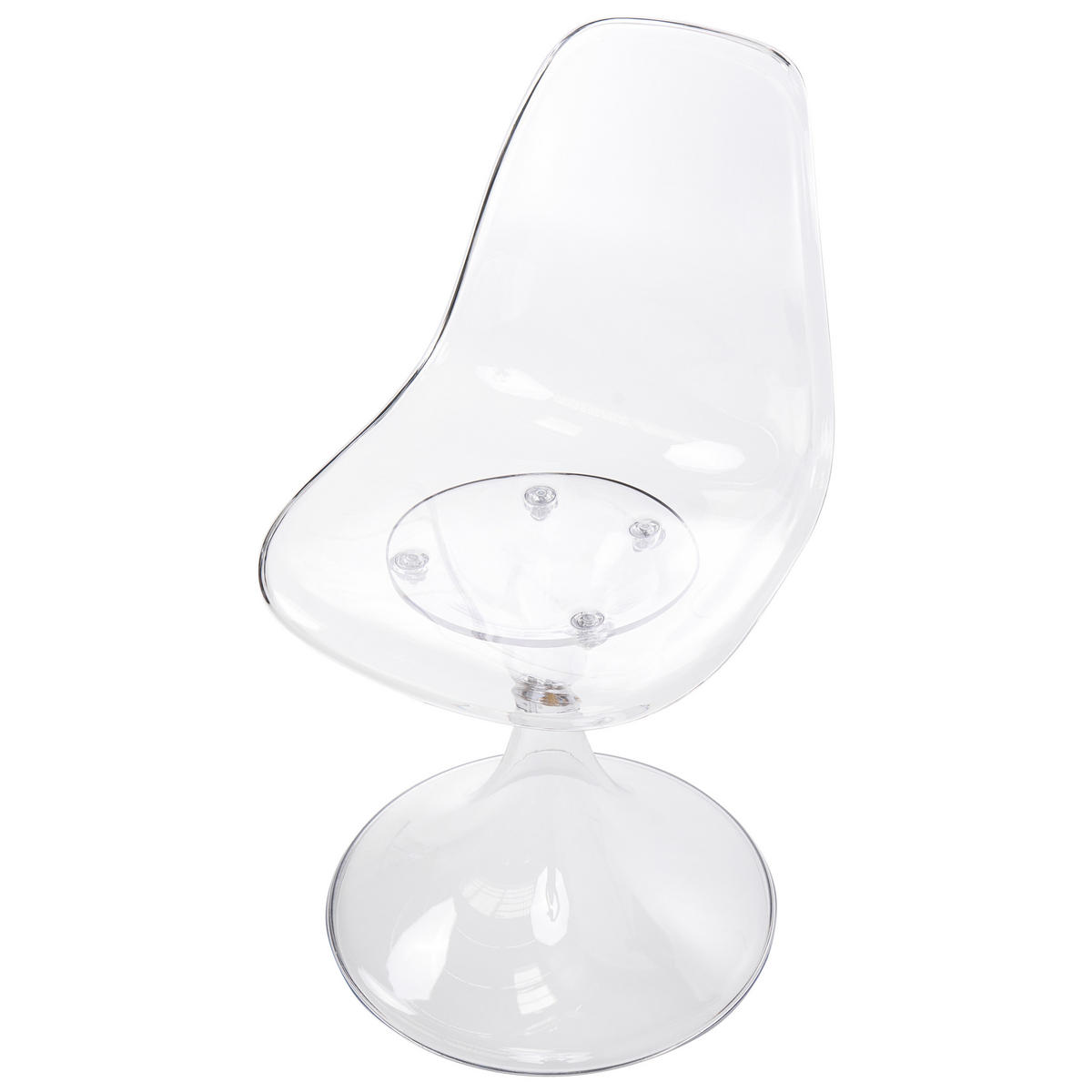 ESSZIMMERSTUHL 2er Set Transparent Clarksville - Transparent, Kunststoff (47/86/52cm) - Beliani