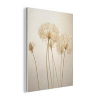 AKUSTIKPANEEL Sonnenlicht - Löwenzahn - Botanisch - Blumen 60x80 cm - Creme, Textil (60/0.9/80cm) - MuchoWow