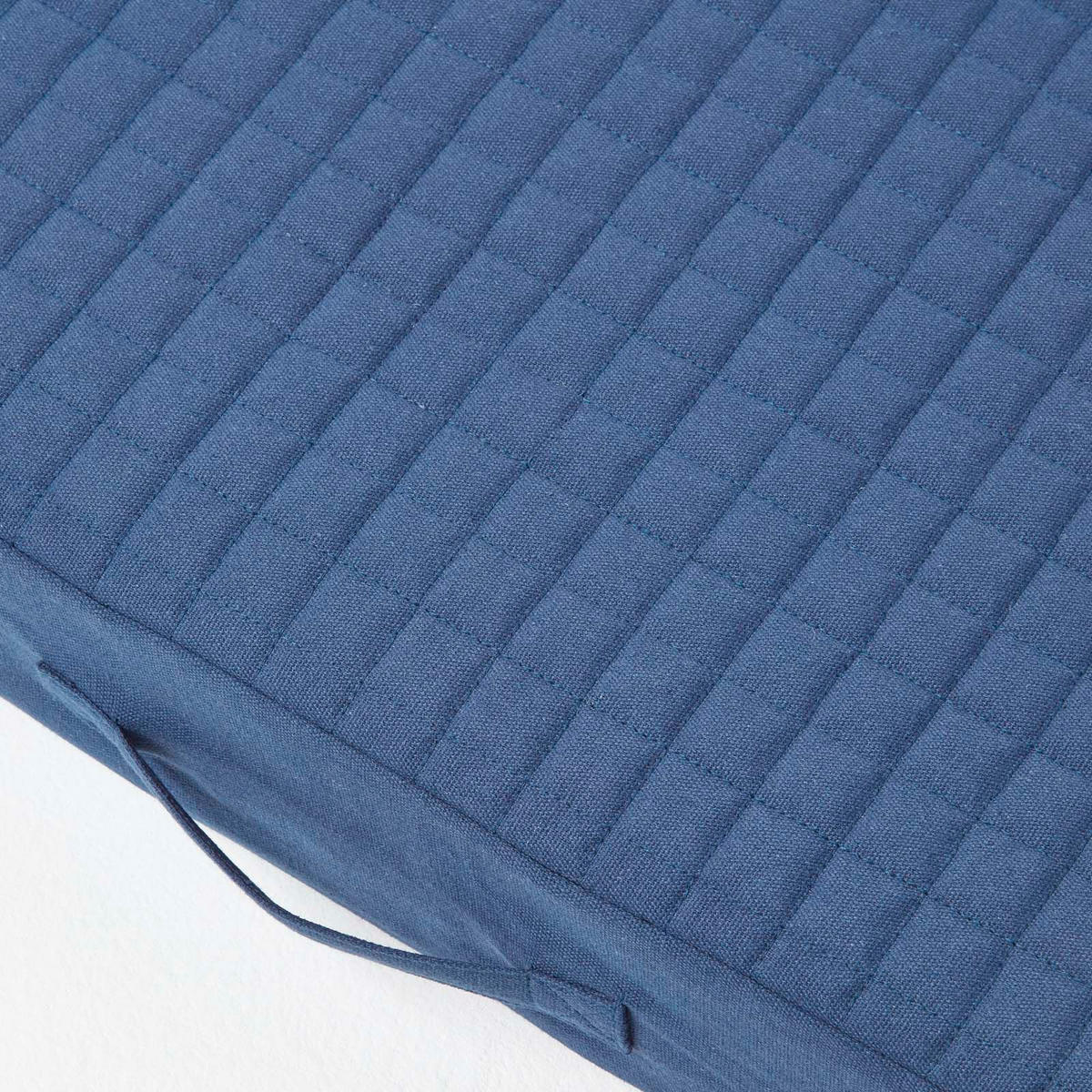 SITZKISSEN-BEZUG für Sofa-Auflage 100/50/10 cm, Baumwolle - Dunkelblau, Textil (100/50/10cm) - Homescapes