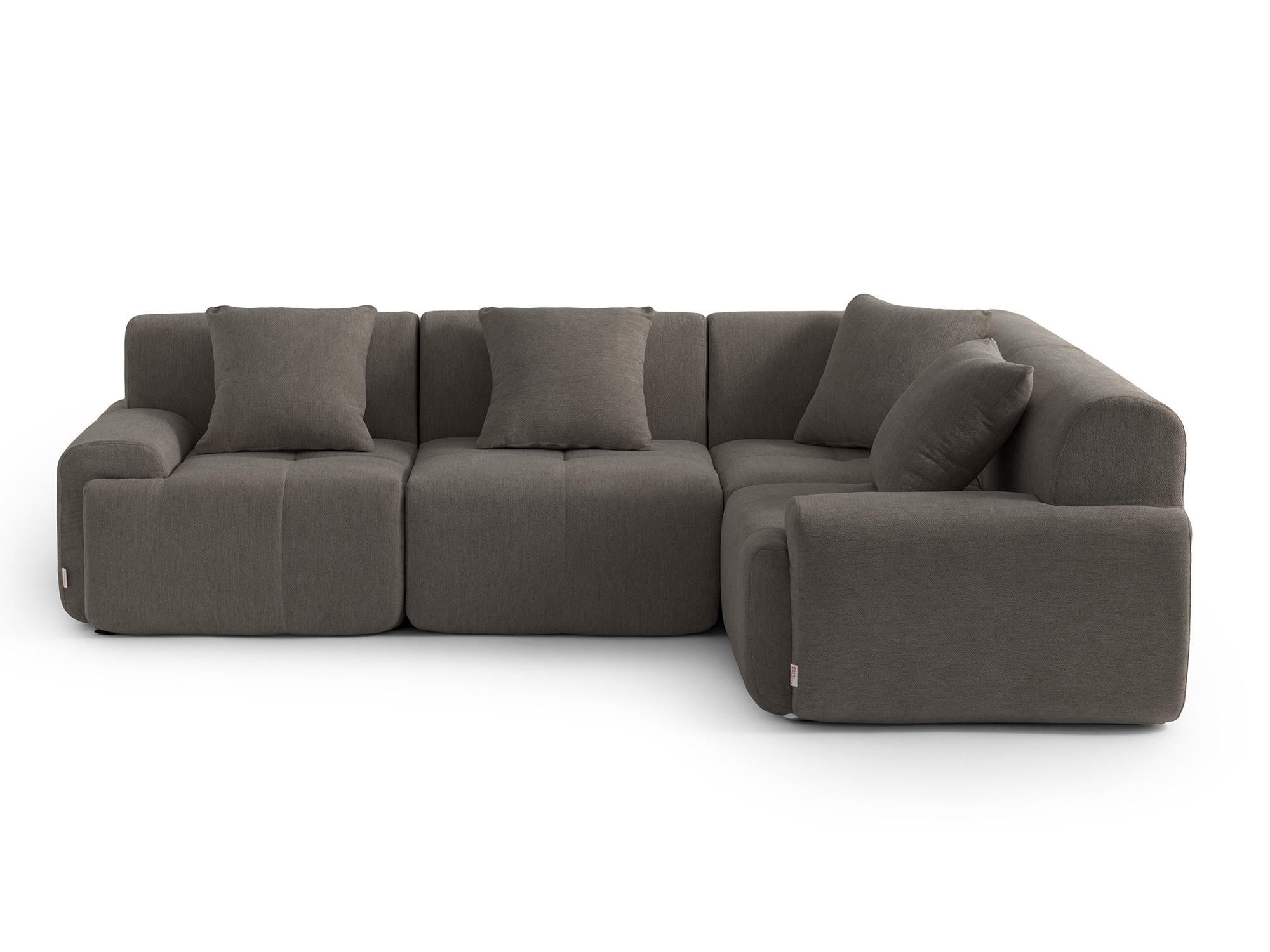 ECKSOFA Chenille Aschbraun - Braun, Textil (260/185cm) - MILYsofa