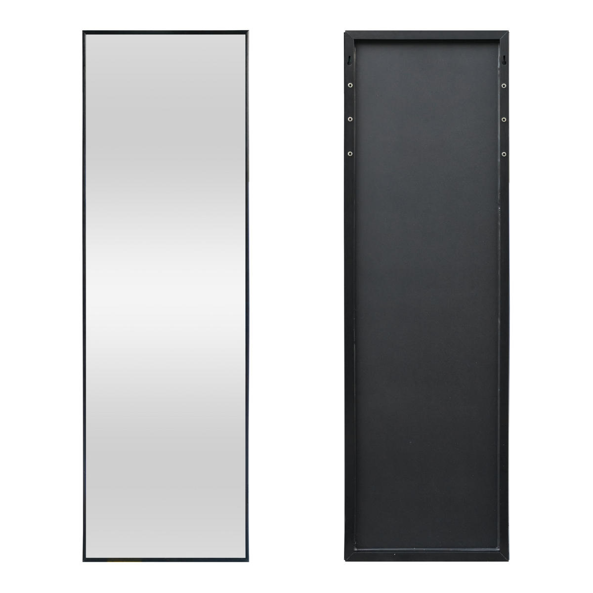 TÜRSPIEGEL Lesina - Schwarz, Metall (37/120/2cm) - [en.casa]