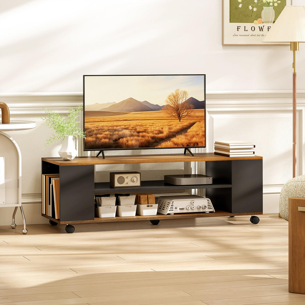 TV-MÖBEL Multicolor 1 Stück - Multicolor, Holzwerkstoff (120/38.5/40cm) - GiPP