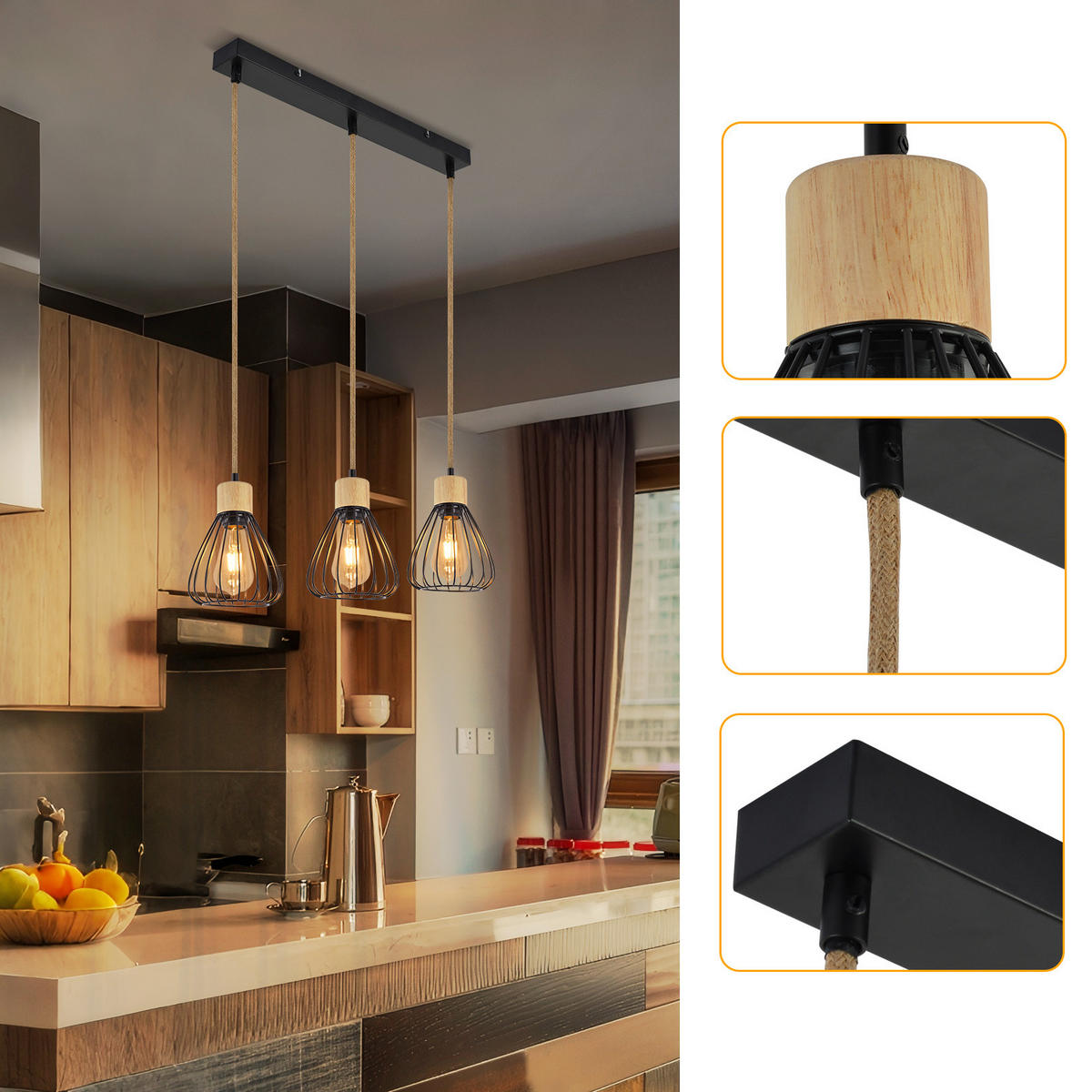 HÄNGELEUCHTE Daxq 56/45/146 cm - Beige, Metall (56/45/146cm) - ZMH