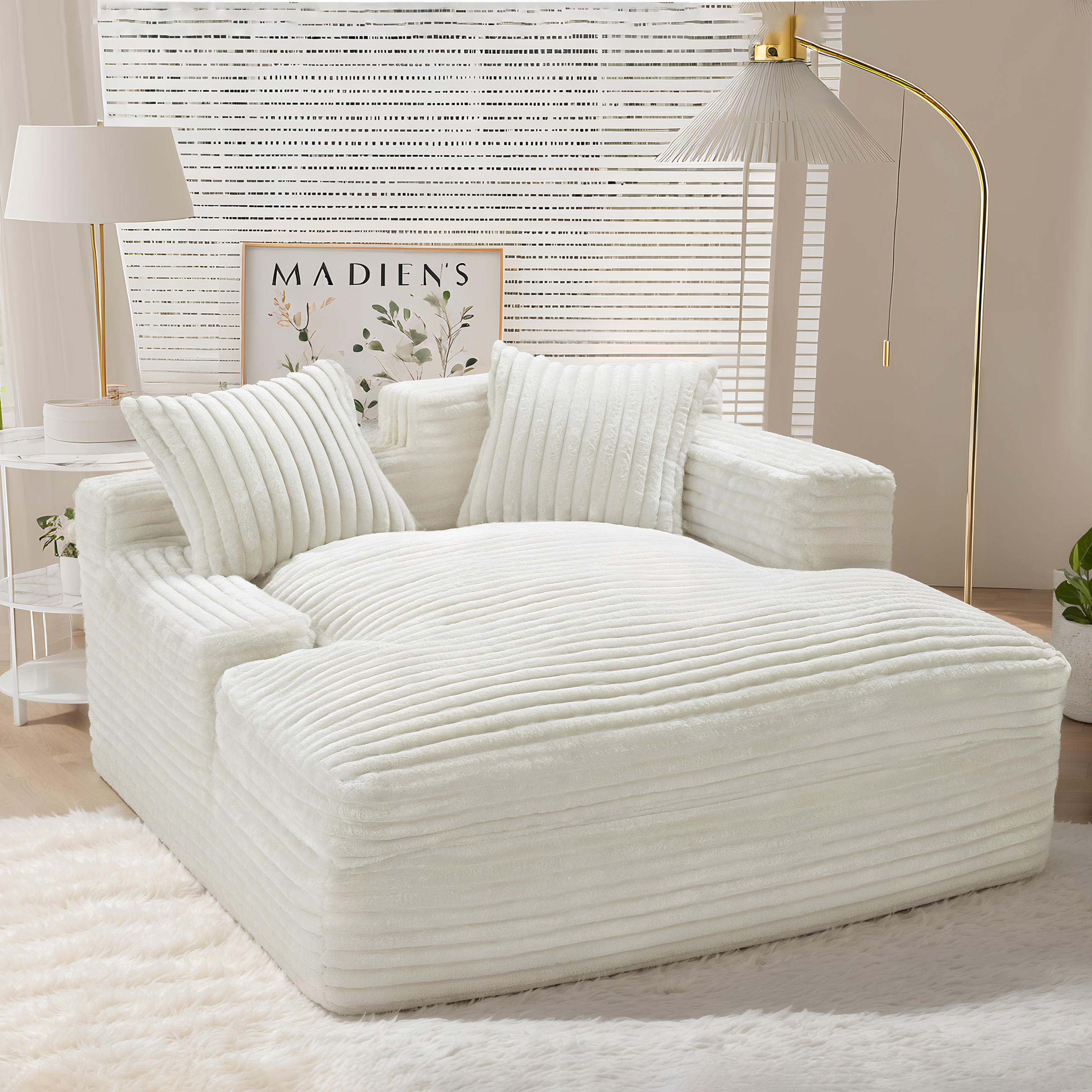 CHAISELONGUE Polstersofa Beige 86 - Beige, Textil (135/80/152cm) - Vercart