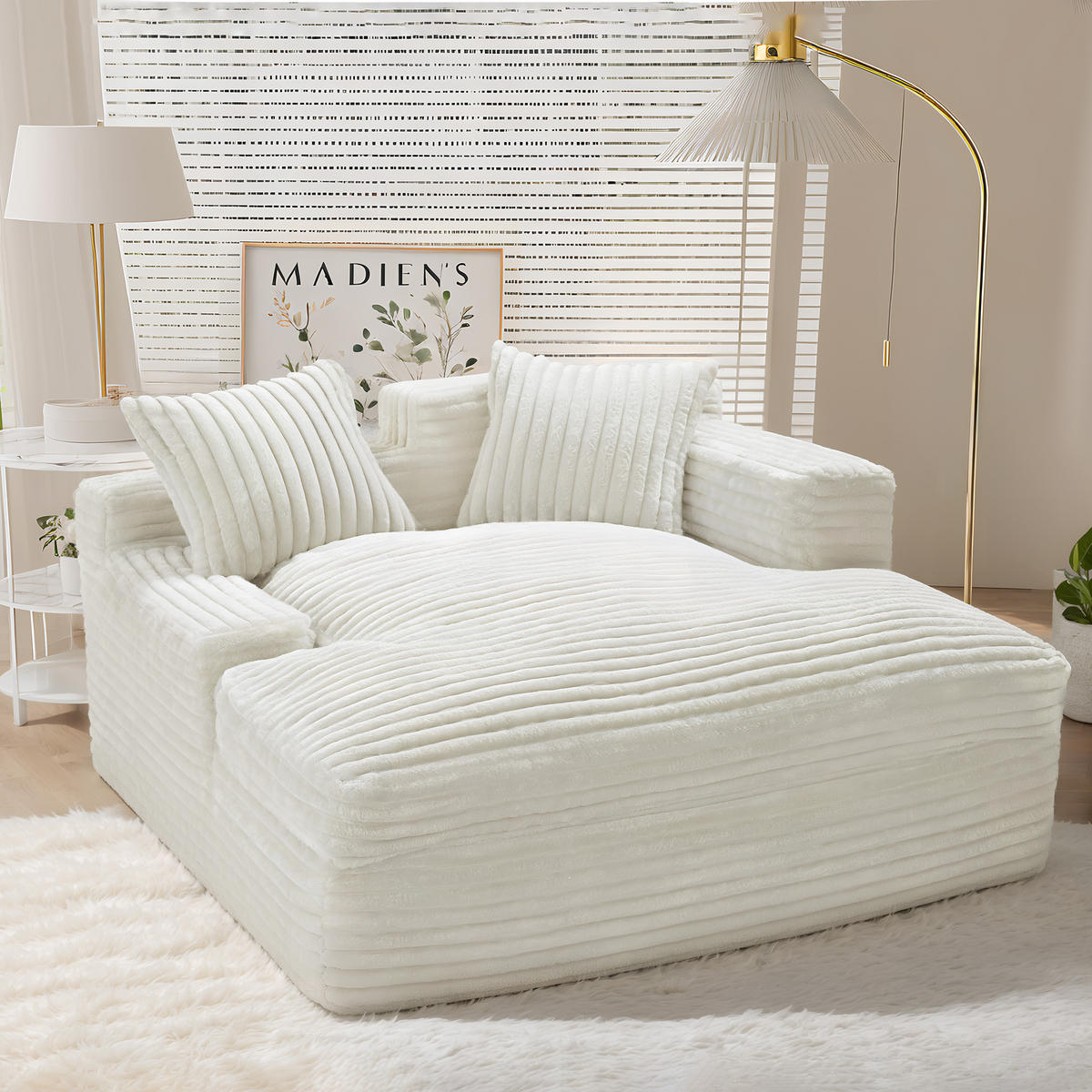 CHAISELONGUE Polstersofa Beige 86 - Beige, Textil (135/80/152cm) - Vercart