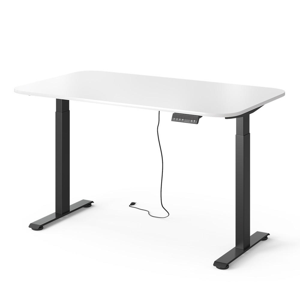 BIROU Elevate Negru/alb 140 x 80 cm 2 motoare