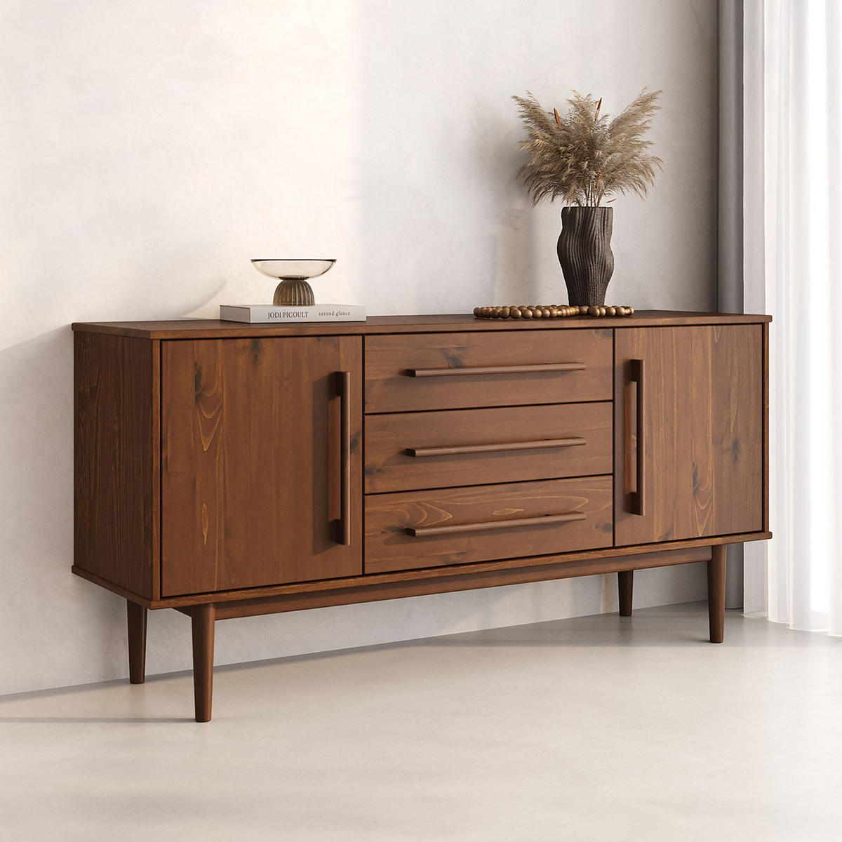 SIDEBOARD TECCA Kastanie - Kastanienfarben, Holz (145/71/43cm) - IDIMEX
