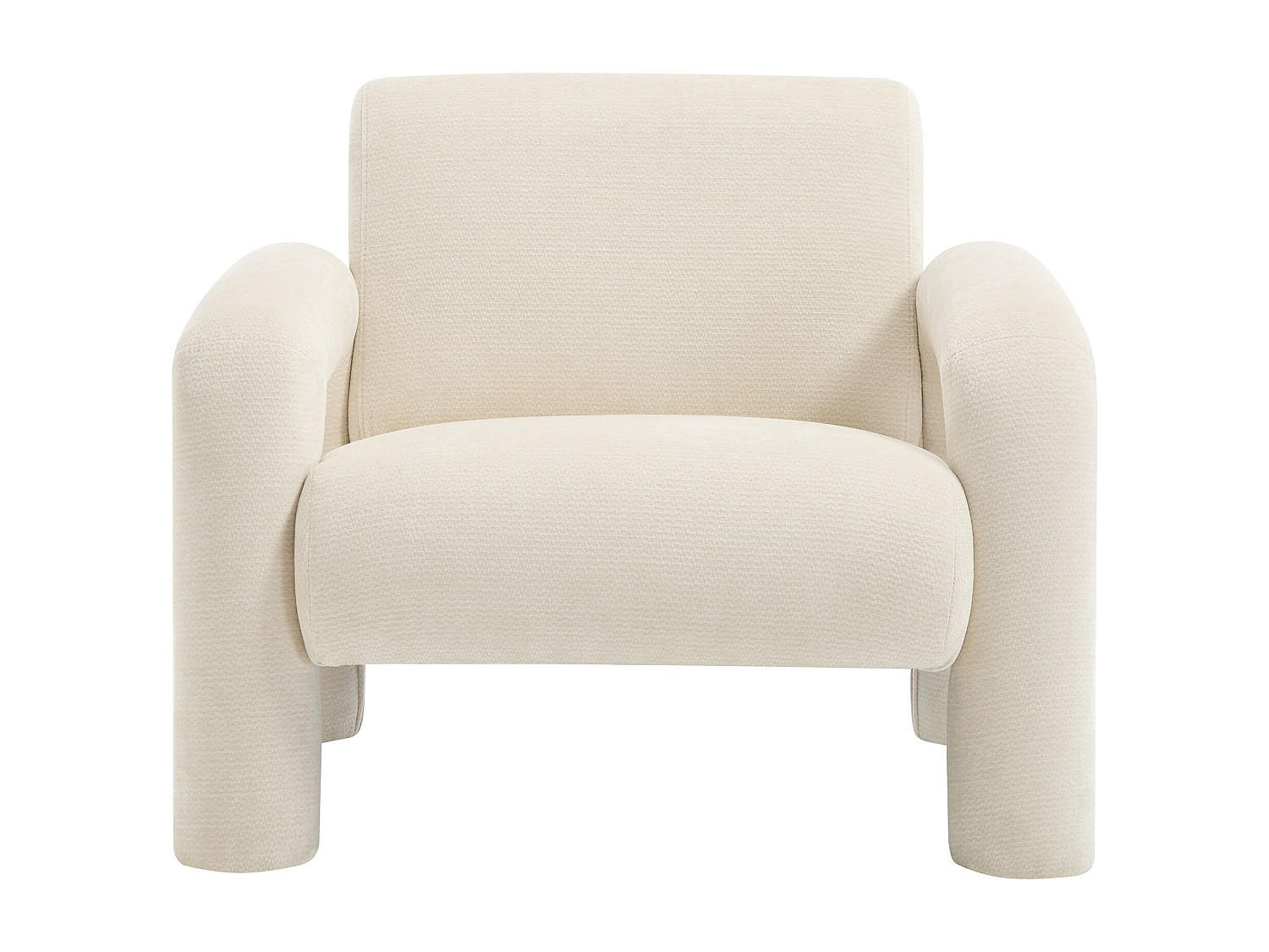 SESSEL mit gerader Rückenlehne - 1 Person - stoff - beige Olivra - Beige, Textil (86.5/74/79cm) - Vente-Unique