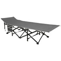 CAMPINGBETT Feldbett für Camping und Mittagspause in Schwarz Klappbar Platzsparend Robust und Langlebig 190 x 71 x 37 cm 6,78 kg - Grau, Metall - Livingandhome