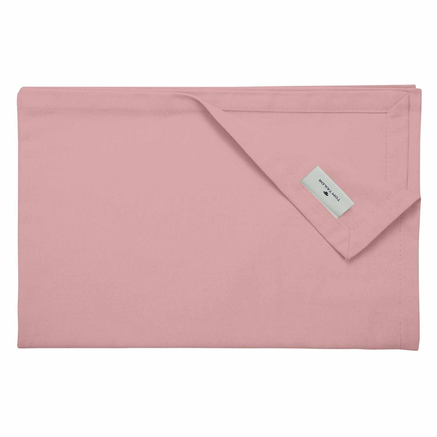TISCHLÄUFER IN LEINENOPTIK DOVE Blickdicht - Rosa, Textil (150/50/0.5cm) - Tom Tailor