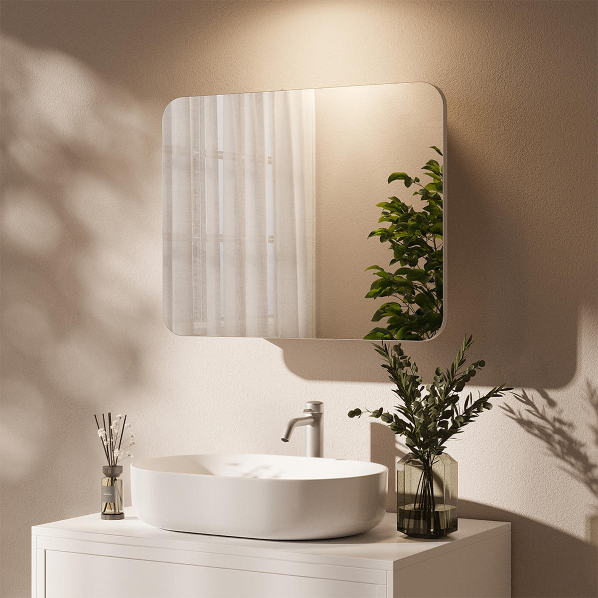 KOUPELNOVÁ ZRCADLOVÁ SKŘÍŇKA Zino Bílá - bílá, kompozitní dřevo (65/50/17.4cm) - Vicco