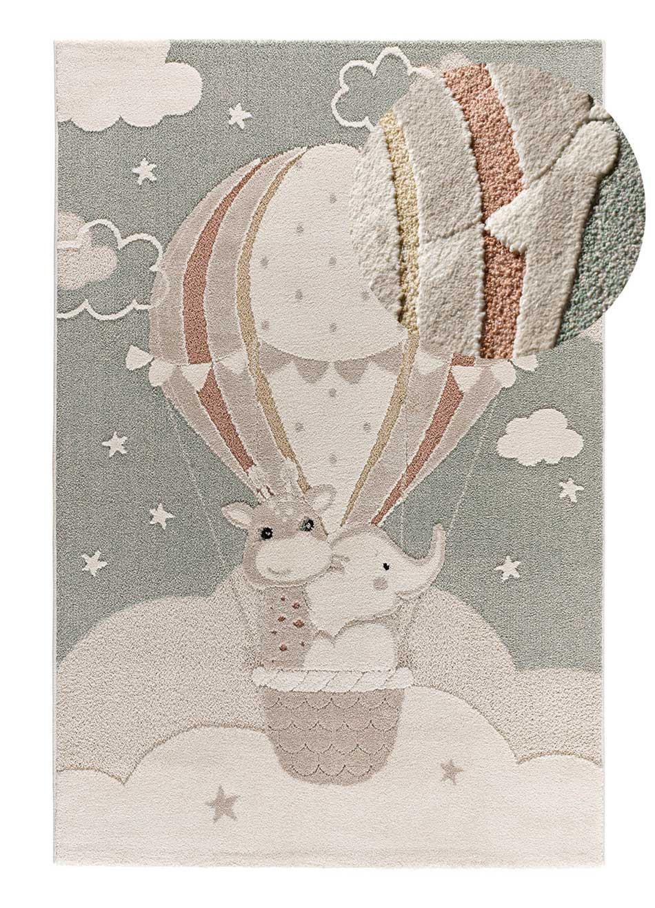 Atticgo Kinderteppich Grün 120x170 cm