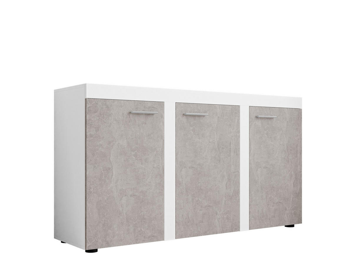 KOMMODE Rumba 3F2 - Weiß/Grau, Holzwerkstoff (149/82/40cm) - MIRJAN24