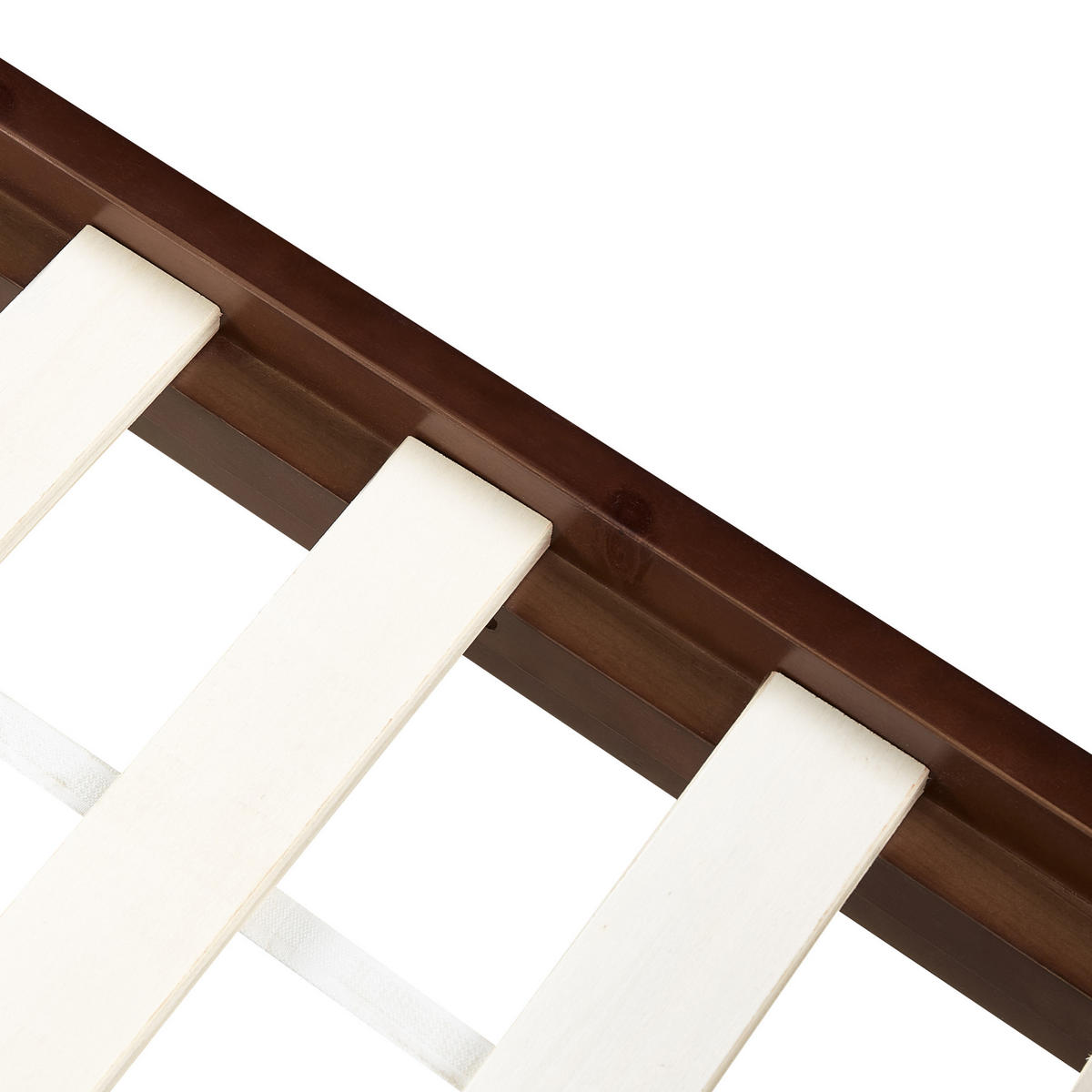 HOLZBETT 140/200cm Dunkler Holzfarbton Mayenne - Dunkelbraun, Holz (140/200cm) - Beliani