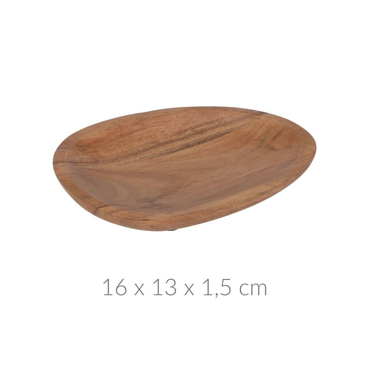 HOLZTELLER 16/13/1,5 cm - Braun, Holz (16/2cm) - Home Styling Collection