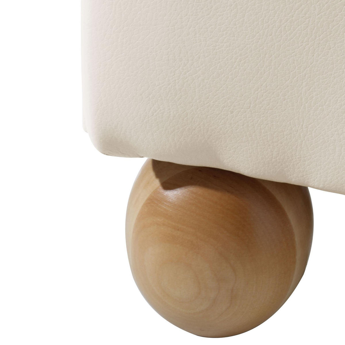 OHRENBACKENSESSEL Kasha Bezug Kunstleder Buche natur / beige - Beige/Buchefarben, Kunststoff (93/103/87cm) - 58aufmkessel