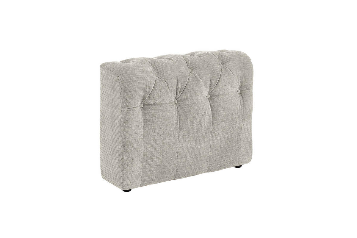 SOFA SITZELEMENT SEPHI Silber Cord - Silberfarben/Schwarz, Kunststoff/Textil (82/62/27cm) - KAWOLA