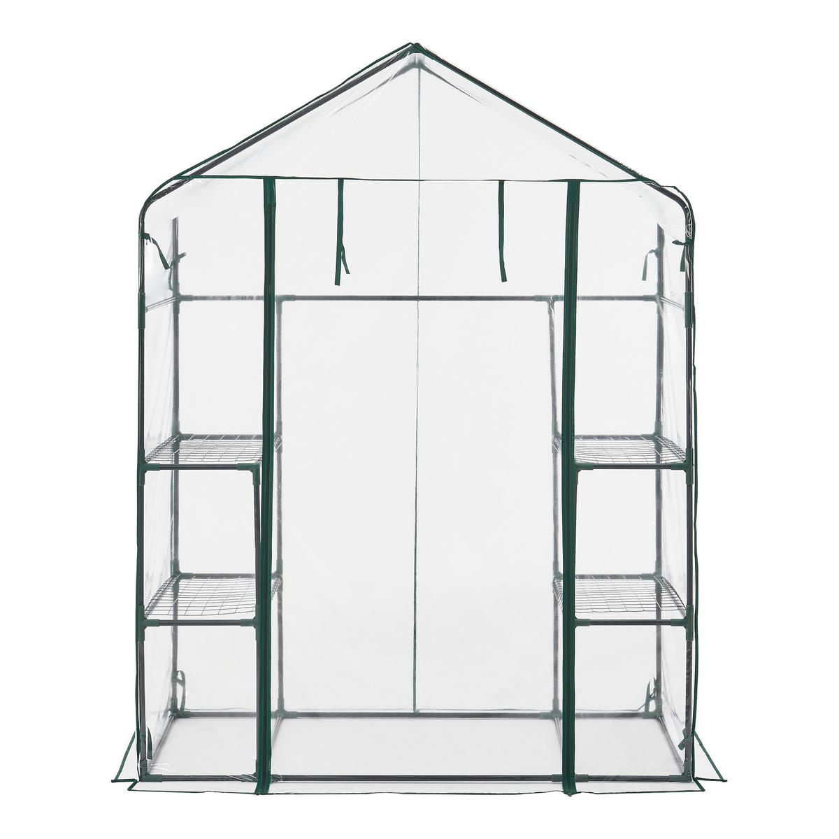 GEWÄCHSHAUS Hoorn - Transparent, Kunststoff (140/195/73cm) - [en.casa]