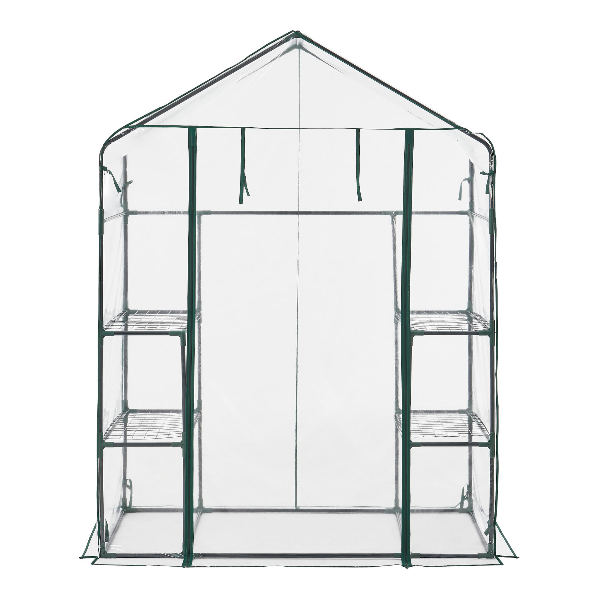 Thumbnail - [en.casa] Gewächshaus, Transparent, Kunststoff, 140x195x73 cm, Gartenzubehör, Hochbeete