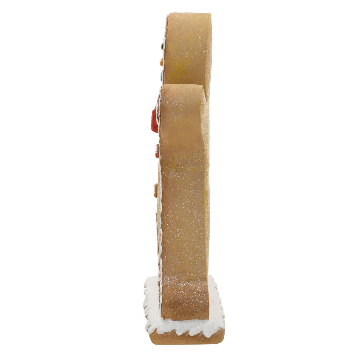 FIGURKA PERNÍKOVÉHO MUŽÍČKA s motýlkem, 75 cm, vánoční dekorace do interiéru s LED osvětlením - hnědá, kámen (50/75/20cm) - ECD-Germany