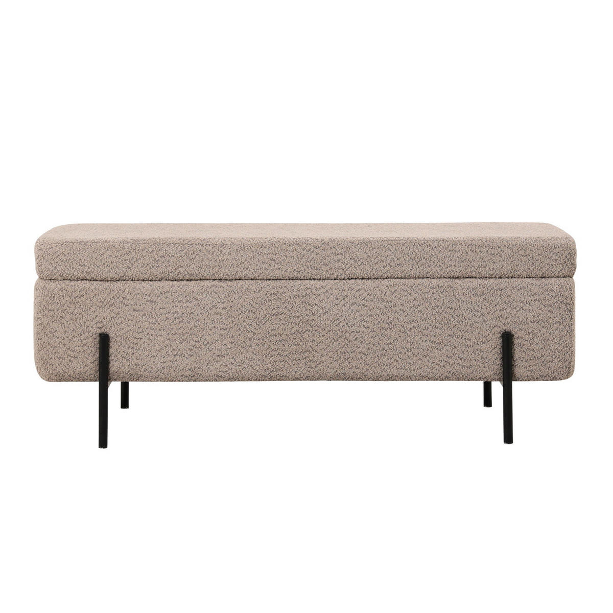 AUFBEWAHRUNGSBANK aus Bouclé, taupe - Taupe, Textil (110/40/45cm) - Giga Meubel