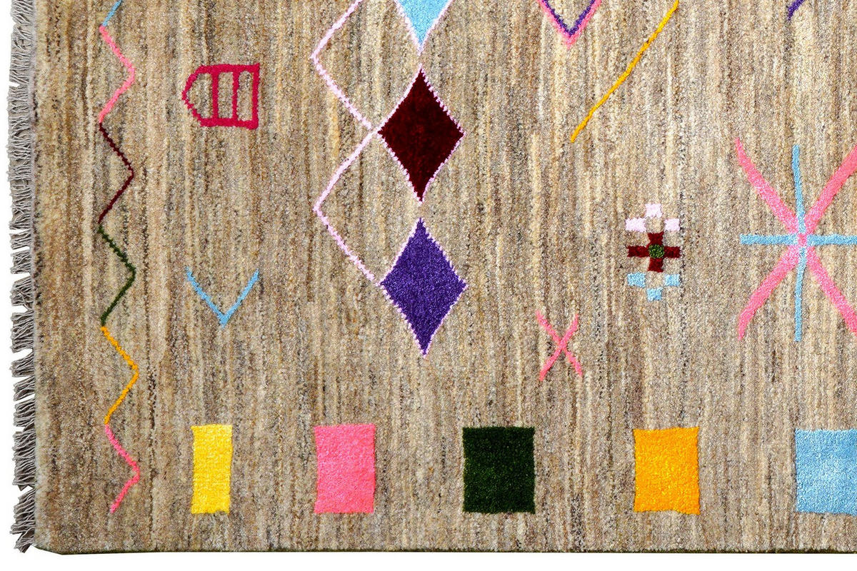 GABBEH-TEPPICH handgeknüpft Basi Grau 198/150 cm Schurwolle - Grau, Textil (150/198cm) - Looma