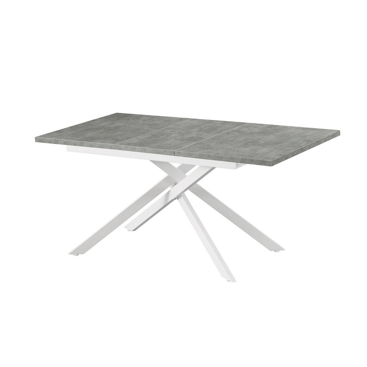 ESSTISCH BEA 120-160/80/76 cm Beton - Anthrazit, Holz (80/120/76cm) - B&D Home