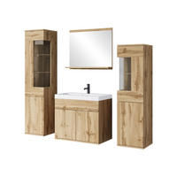 BADMÖBEL-SET Nairobi - Eiche Wotan, Holzwerkstoff (31/133/31cm) - MIRJAN24