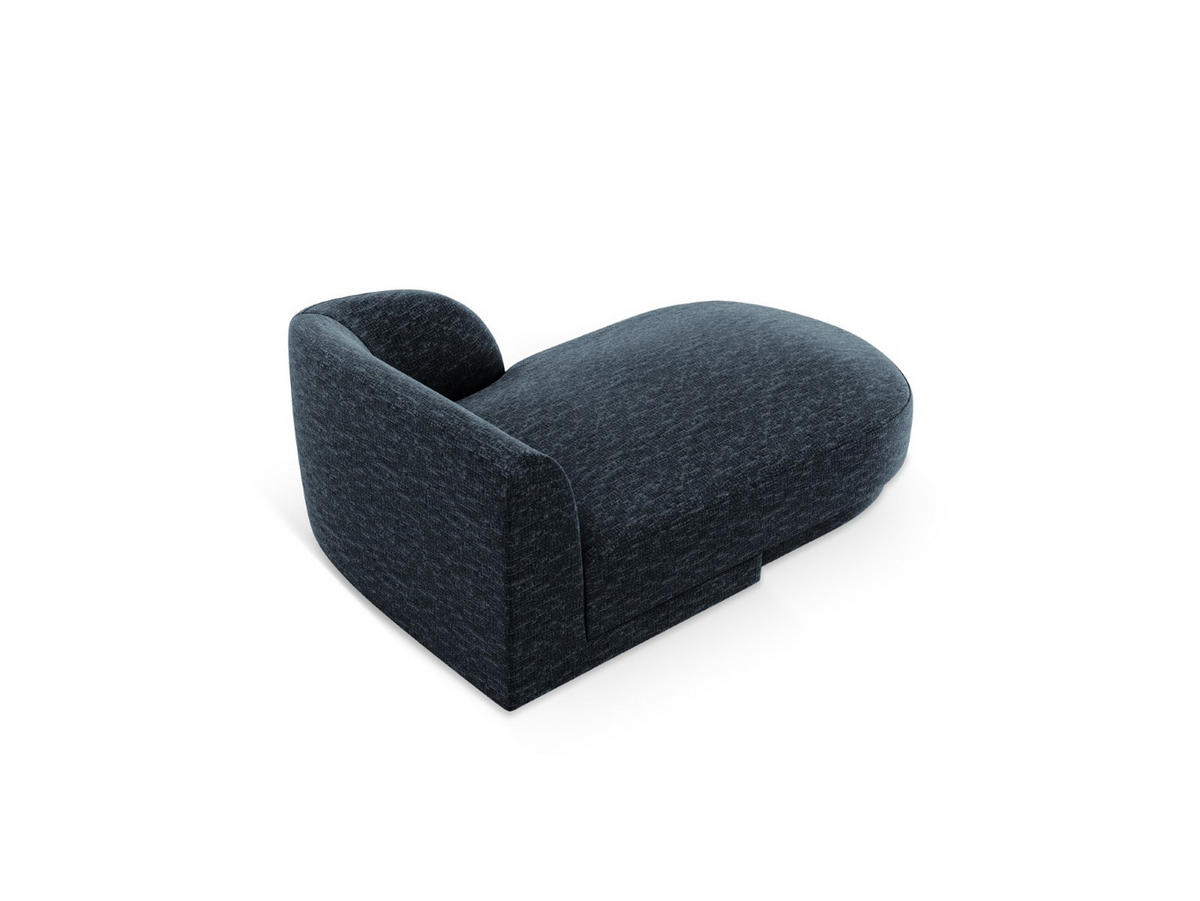 CHAISELONGUE rechts Miley aus Chenille-Stoff königsblau - Blau, Textil (90/70/156cm) - Micadoni